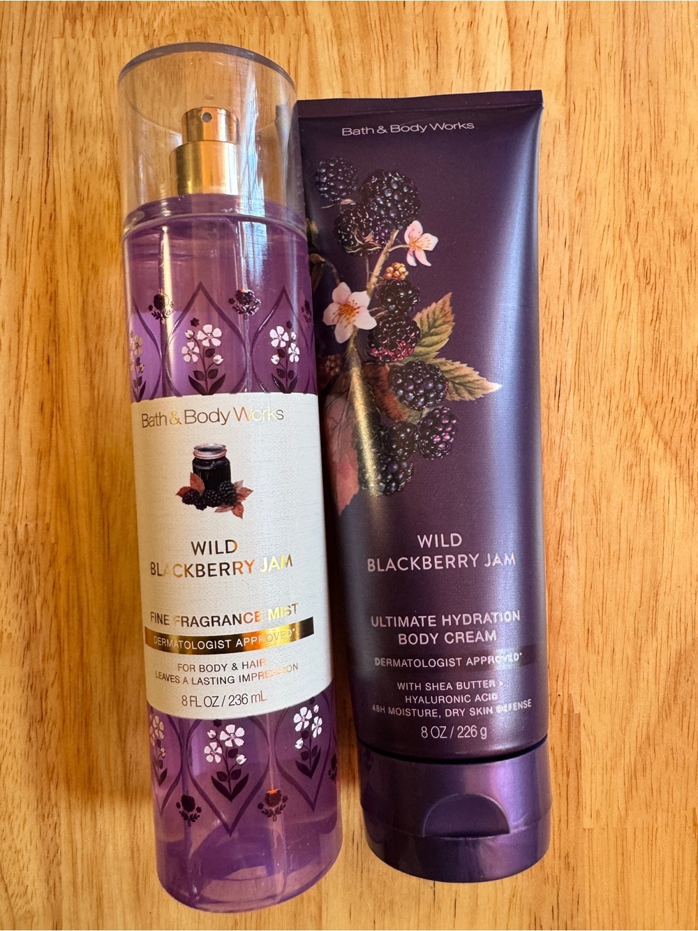 Bath & Body Works Wild Blackberry Jam Mist & Body Cream - Purple